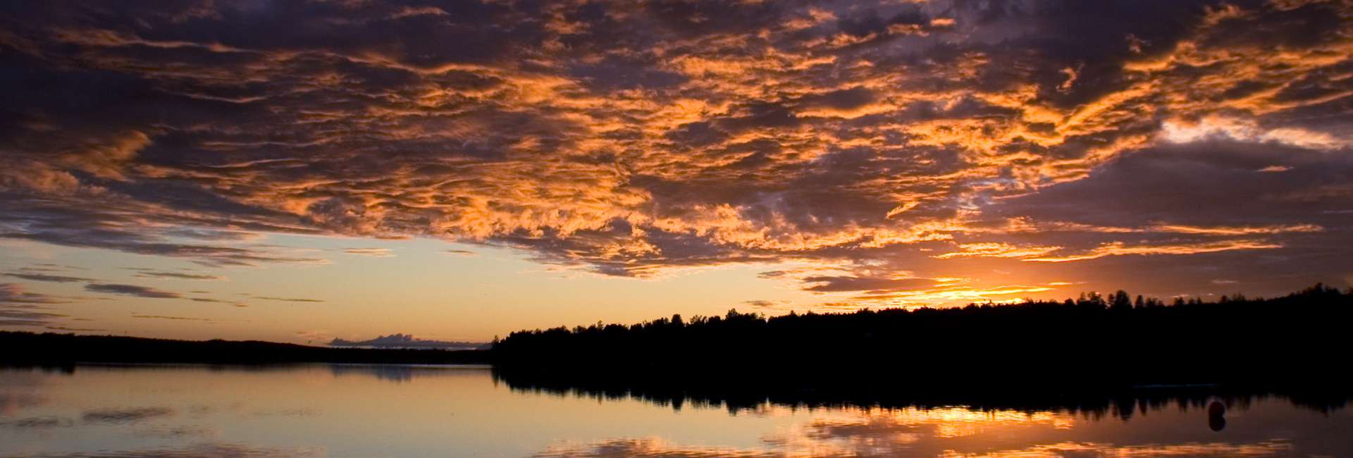 Sunset over Lake Lucille in Wasilla,AK